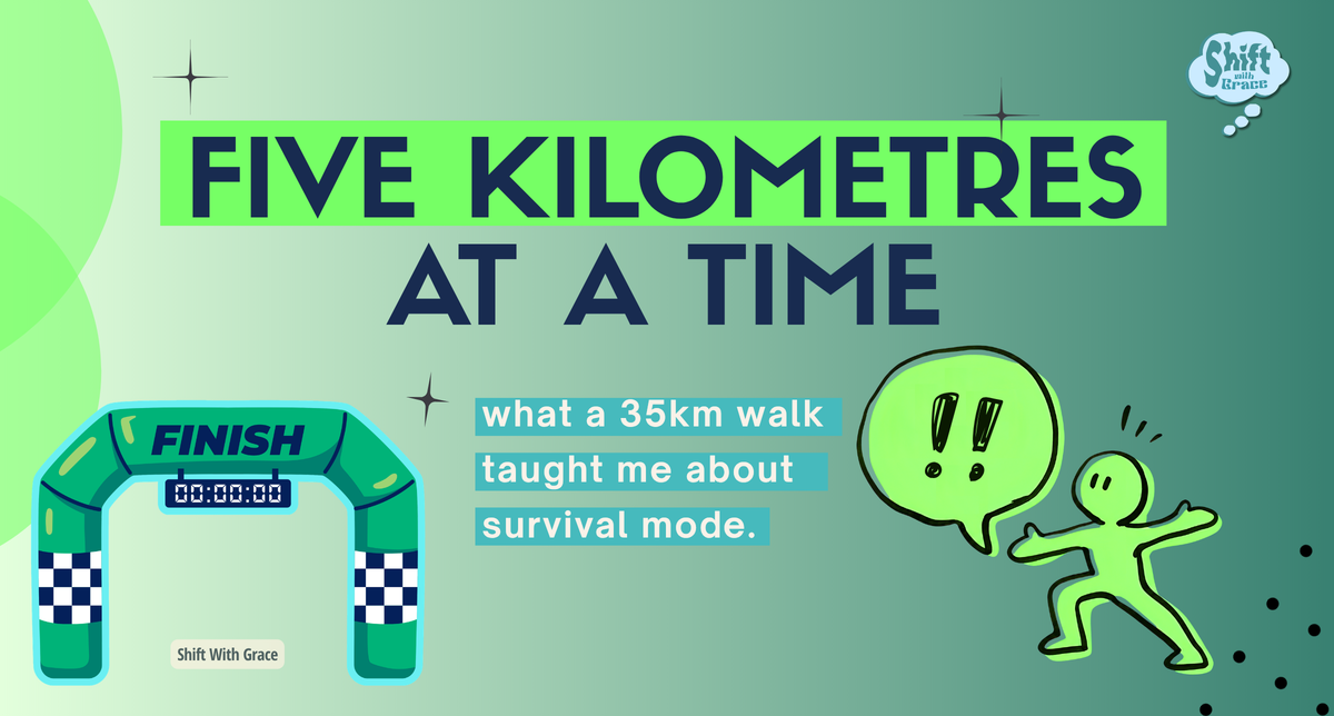 5km at a time: What a 35km walk taught me about survival mode